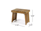 Nadine 3pc Outdoor Acacia Wood Chaise Lounge Set with Cushions - Teak/Orange - Christopher Knight Home
