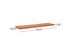 Nadine 3pc Outdoor Acacia Wood Chaise Lounge Set with Cushions - Teak/Orange - Christopher Knight Home