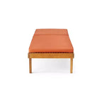 Nadine 3pc Outdoor Acacia Wood Chaise Lounge Set with Cushions - Teak/Orange - Christopher Knight Home