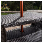 Megalo Ensemble 3 pièces de chaises longues de patio en osier tout temps avec table d'appoint - Marron - Christopher Knight Home