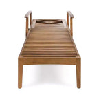 Perla 3pc Outdoor Acacia Wood Chaise Lounge Set with Cushions - Teak/Orange - Christopher Knight Home