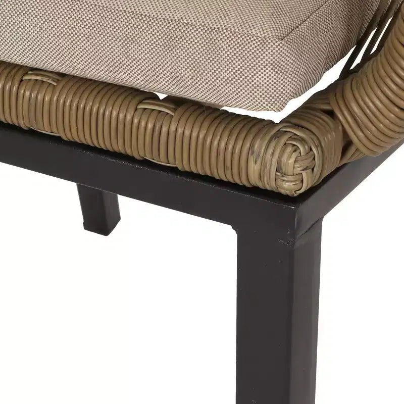 Russel 3pc Outdoor Wicker 2 Seater Chat Set: Flared Design, Glass Tabletop - Christopher Knight Home