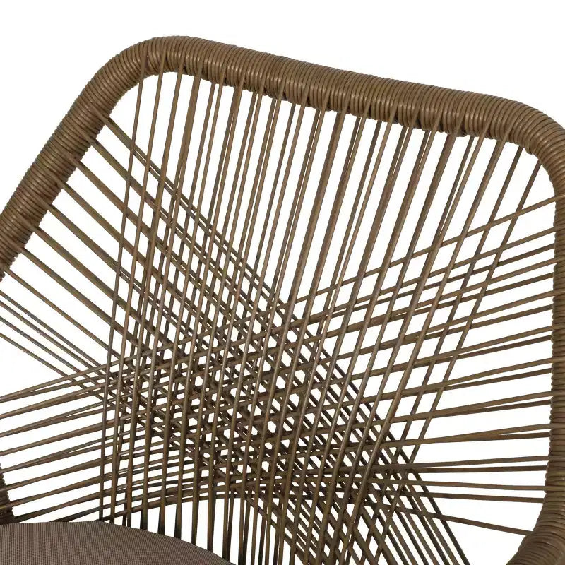 Russel 3pc Outdoor Wicker 2 Seater Chat Set: Flared Design, Glass Tabletop - Christopher Knight Home