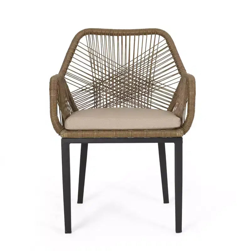 Russel 3pc Outdoor Wicker 2 Seater Chat Set: Flared Design, Glass Tabletop - Christopher Knight Home