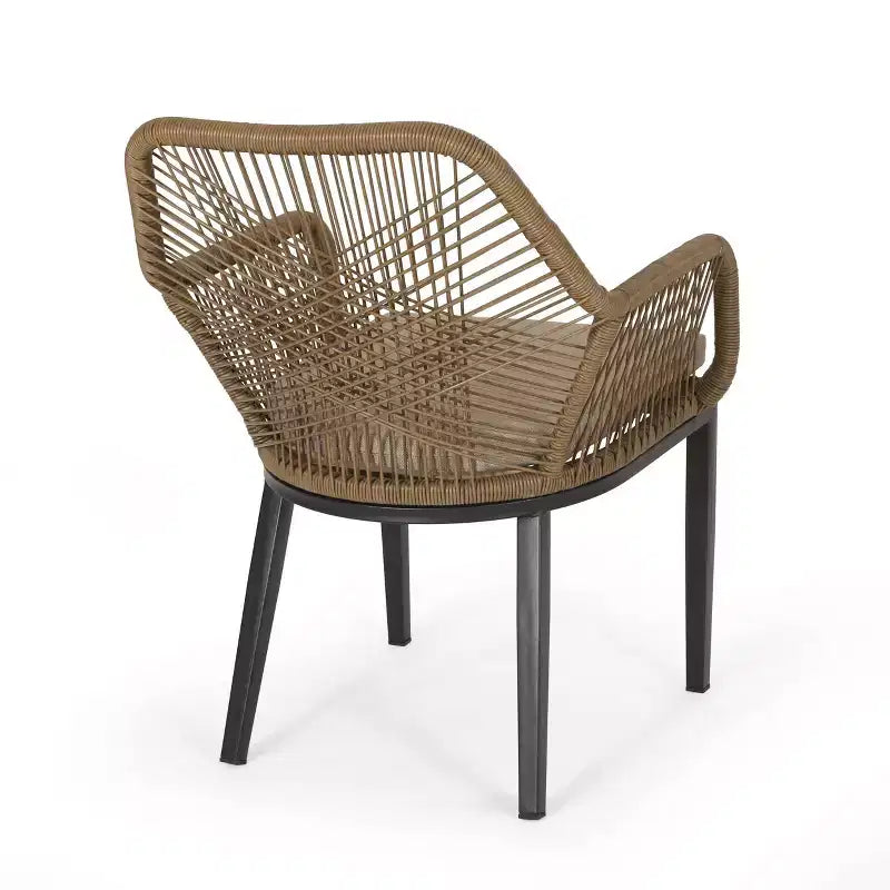 Russel 3pc Outdoor Wicker 2 Seater Chat Set: Flared Design, Glass Tabletop - Christopher Knight Home