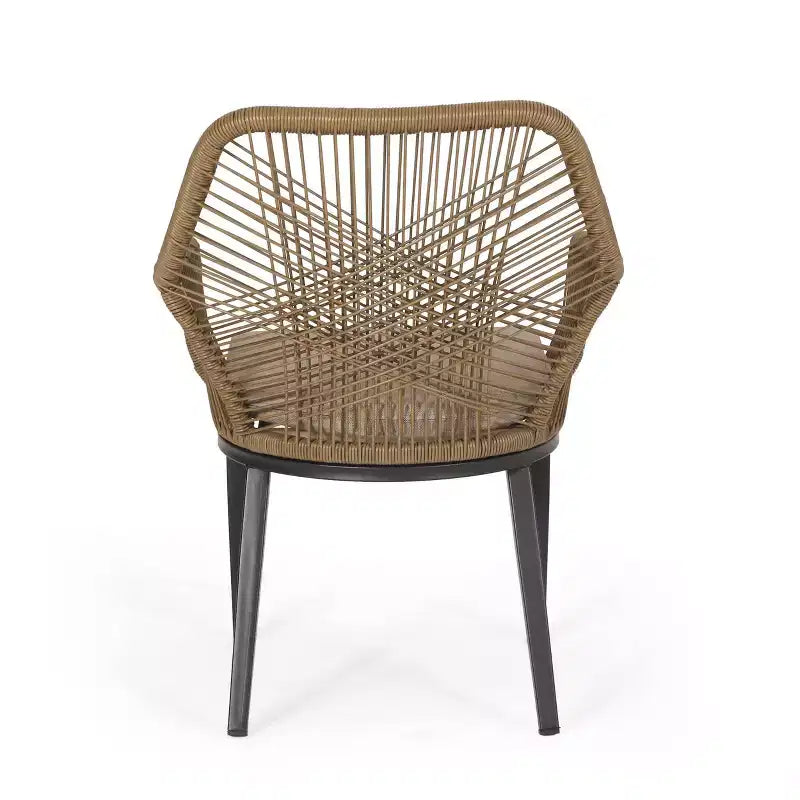 Russel 3pc Outdoor Wicker 2 Seater Chat Set: Flared Design, Glass Tabletop - Christopher Knight Home