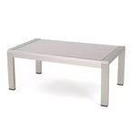 Cape Coral 5pc Aluminum Sofa Set with Cushions - Khaki - Christopher Knight Home: Weather-Resistant Patio Conversation Set