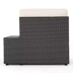 Canapé d'angle en osier 8 places gris Santa Cruz - Christopher Knight Home