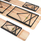 3pc Outdoor Folding Wooden Picnic Table Set - WELLFOR: Iron & Fir Wood, Portable, Rust-Resistant