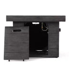 Ensemble de 5 chaises de club et de foyer en bois et osier Breakwater – Gris clair/Noir/Gris – Christopher Knight Home : Structure en acacia, Rotin PE