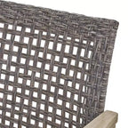 Ensemble de 5 chaises de club et de foyer en bois et osier Breakwater – Gris clair/Noir/Gris – Christopher Knight Home : Structure en acacia, Rotin PE