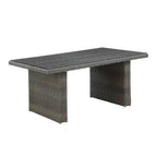 Ensemble de conversation d'extérieur 6 pièces en osier Asti – Gris – Alaterre Furniture : Salon de jardin résistant aux intempéries avec canapé, fauteuils et table