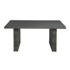 Ensemble de conversation d'extérieur 6 pièces en osier Asti – Gris – Alaterre Furniture : Salon de jardin résistant aux intempéries avec canapé, fauteuils et table