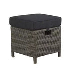 Ensemble de conversation d'extérieur 6 pièces en osier Asti – Gris – Alaterre Furniture : Salon de jardin résistant aux intempéries avec canapé, fauteuils et table