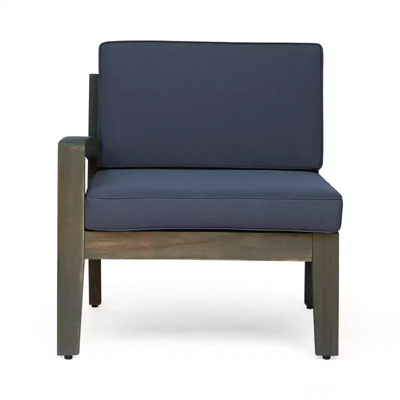 Ensemble de sofa modulaire 6 pièces en acacia Grenada - Gris/Gris foncé - Christopher Knight Home