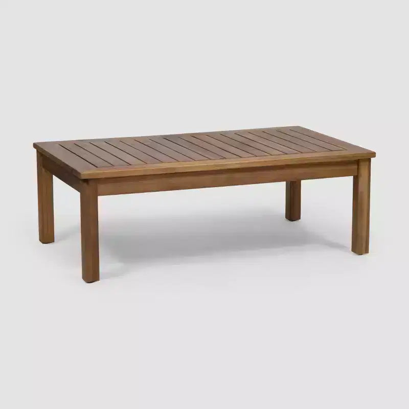 Laurel 2pc Acacia Wood Loveseat Set Teak/Gray - Christopher Knight Home