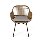Lehrman 3pc Faux Wicker Chat Set: Steel Frame, Weather-Resistant, Christopher Knight Home