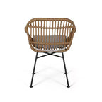 Lehrman 3pc Faux Wicker Chat Set: Steel Frame, Weather-Resistant, Christopher Knight Home
