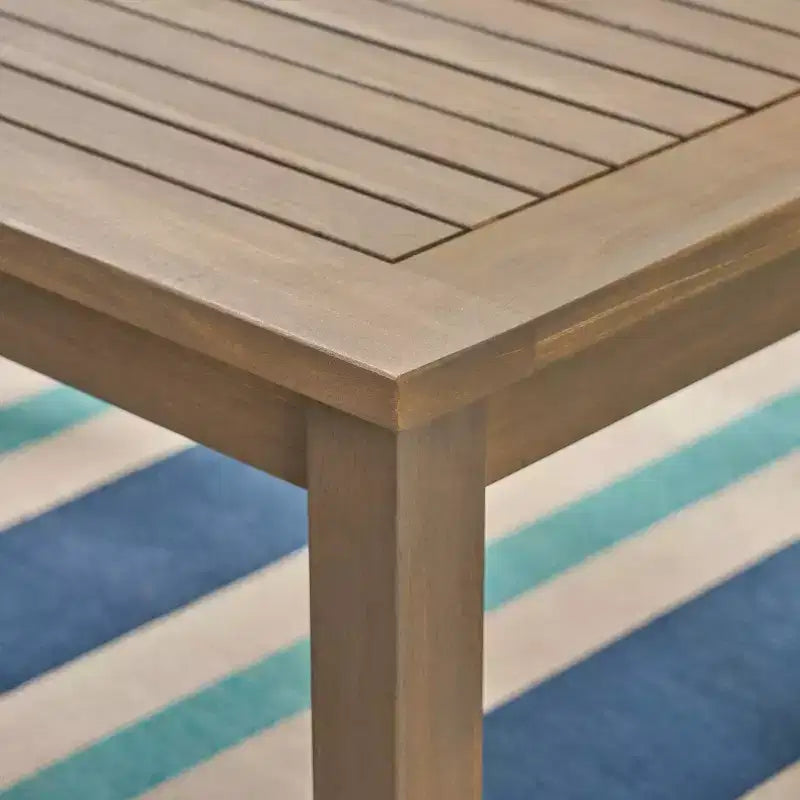 Ensemble de 4 pièces de sièges Peyton en bois d'acacia gris/gris foncé - Christopher Knight Home : Mobilier de conversation extérieur, coussins résistants aux intempéries