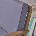 Peyton 2pc Acacia Wood Loveseat and Coffee Table Set: Weather-Resistant, Polyester Cushions - Christopher Knight Home