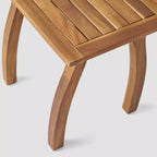 Arcadia 2pc Acacia Wood Rocking Chair and Side Table Set Teak - Christopher Knight Home: Weather-Resistant Outdoor Seating