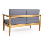 Ensemble de conversation 7 places en bois d'acacia Magnolia Patio de 5 pièces - Teck/Gris foncé - Christopher Knight Home