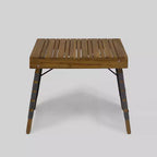 Ensemble de conversation pliable Huntsville 3 pièces en bois d'acacia – Patine marron/Gris – Christopher Knight Home