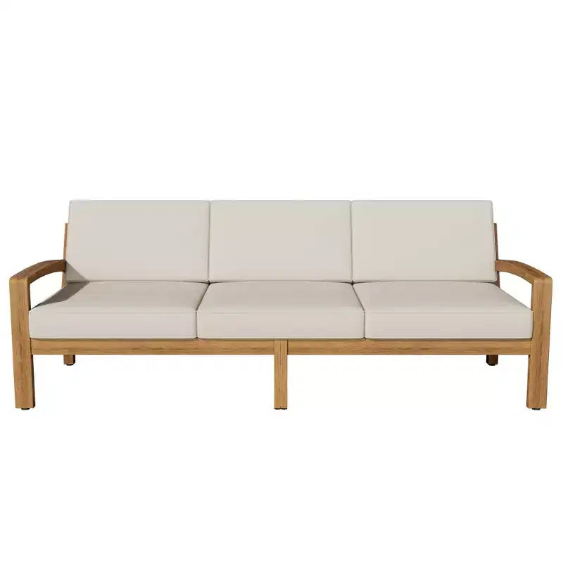 Grenada 5pc Acacia Sectional Patio Sofa Set Teak - Christopher Knight Home: Weather-Resistant Outdoor Furniture Set
