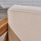 Brava 8pc Acacia Wood Sectional Sofa Set Teak/Beige - Christopher Knight Home