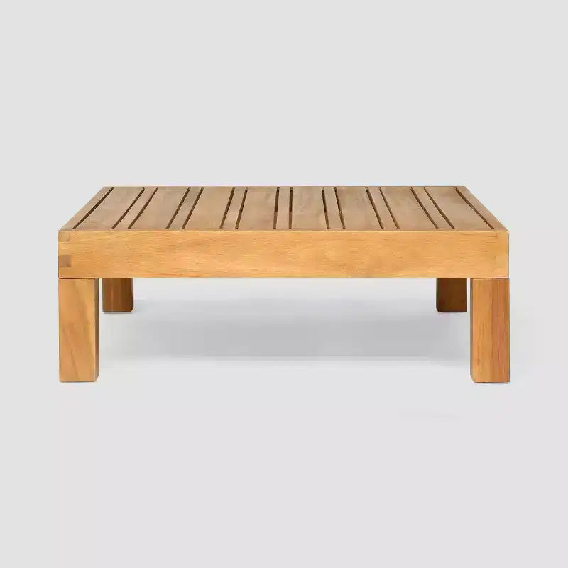Brava 8pc Acacia Wood Sectional Sofa Set Teak/Beige - Christopher Knight Home