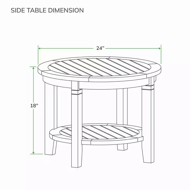 Ensemble conversationnel d'extérieur Sonoma Lane Burke 3 pièces en teck avec sièges tressés rembourrés – Idéal pour les petits espaces, finition teck brun