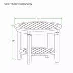 Ensemble conversationnel d'extérieur Sonoma Lane Burke 3 pièces en teck avec sièges tressés rembourrés – Idéal pour les petits espaces, finition teck brun