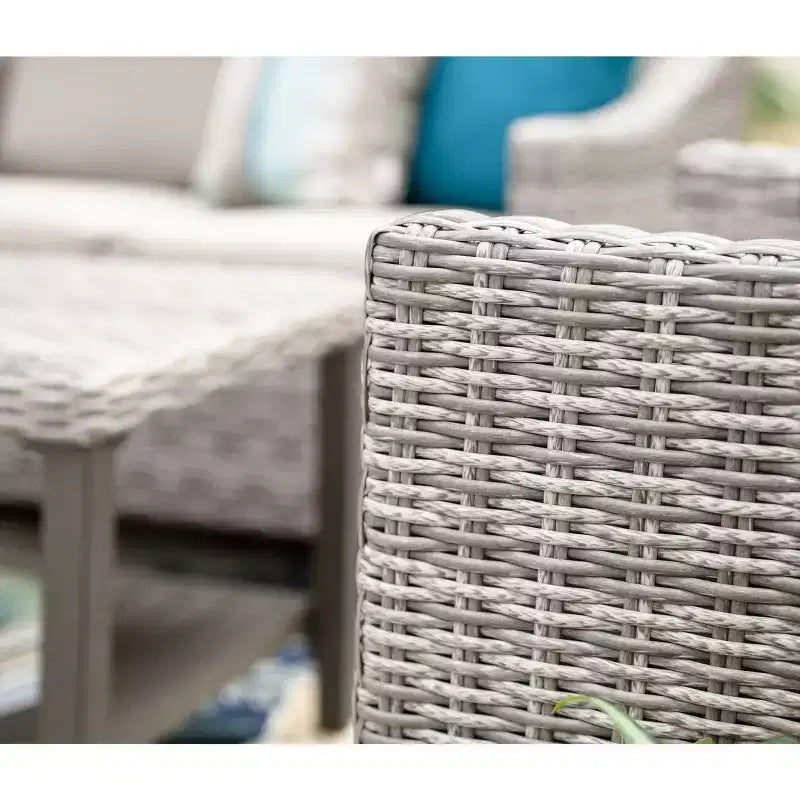 Leisure Made Marietta 4pc Wicker Seating in Tan Fabric