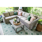 Sectionnel en osier 5 pièces Forsyth Leisure Made en tissu havane