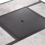 Greemotion Ensemble de 3 pièces Arosa de comptoir extérieur avec foyer et chaises pivotantes gris : Dessus en carreaux de céramique, Résistant aux UV et à la rouille