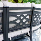 Captiva Designs 10-Seat Half-Moon Curved Outdoor Patio Conversation Set with Coffee Tables