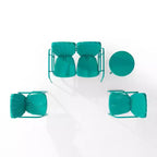 Ensemble de conversation d'extérieur 4 pièces en métal Ridgeland - Turquoise - Crosley