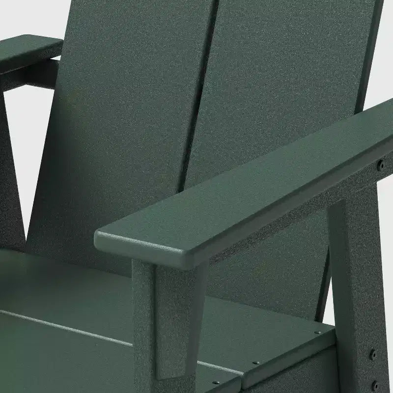 POLYWOOD Moore 3pc Outdoor Counter Patio Chair Set with Connecting Table Green