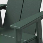 POLYWOOD Moore 3pc Outdoor Counter Patio Chair Set with Connecting Table Green