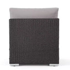 Christopher Knight Home 5pc Santa Rosa Wicker Outdoor V-Shaped Sectional Furniture Sofa Set Gray/Light Gray