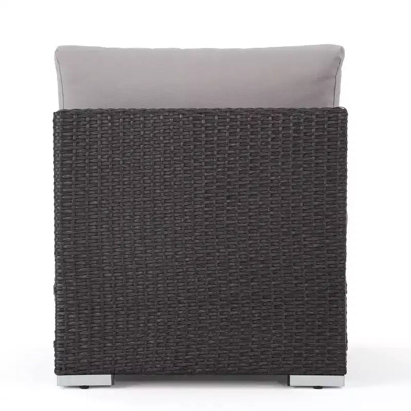 Christopher Knight Home 5pc Santa Rosa Wicker Outdoor V-Shaped Sectional Furniture Sofa Set Gray/Light Gray