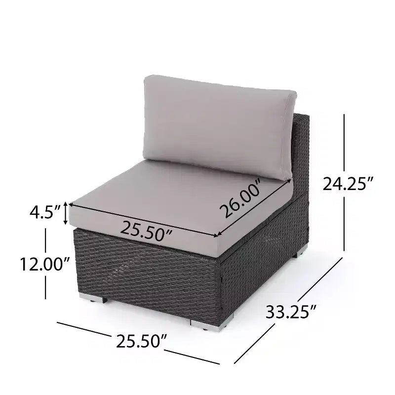 Christopher Knight Home 5pc Santa Rosa Wicker Outdoor V-Shaped Sectional Furniture Sofa Set Gray/Light Gray