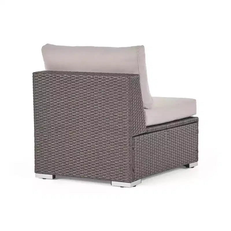 Christopher Knight Home 5pc Santa Rosa Wicker Outdoor V-Shaped Sectional Furniture Sofa Set Gray/Light Gray