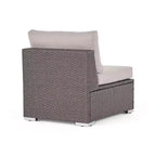 Christopher Knight Home 5pc Santa Rosa Wicker Outdoor V-Shaped Sectional Furniture Sofa Set Gray/Light Gray