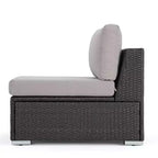 Christopher Knight Home 5pc Santa Rosa Wicker Outdoor V-Shaped Sectional Furniture Sofa Set Gray/Light Gray