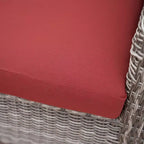 Leisure Made Forsyth 5pc Wicker Sectional in Red Fabric