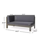 Christopher Knight 3pc Home Brava Outdoor Acacia Wood Conversation Set Light Gray Finish