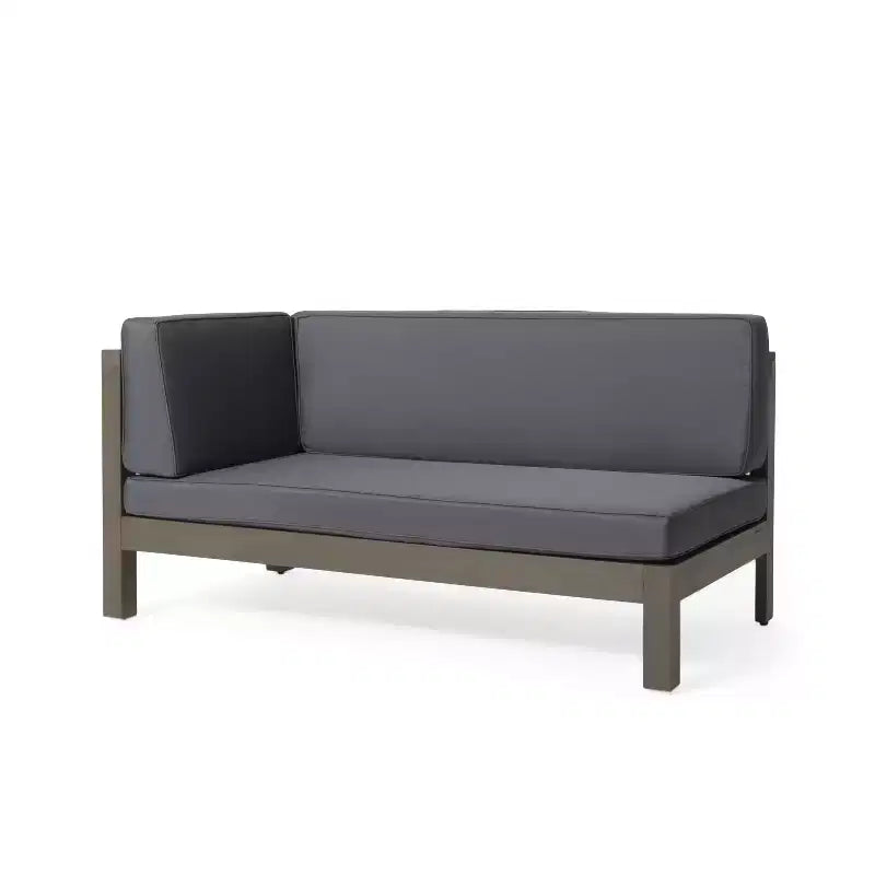 Christopher Knight 3pc Home Brava Outdoor Acacia Wood Conversation Set Light Gray Finish