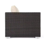 Christopher Knight Home 5pc Canapé d'angle en osier Santa Rosa pour extérieur, forme en V, Multibrun/Beige