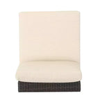 Christopher Knight Home 5pc Canapé d'angle en osier Santa Rosa pour extérieur, forme en V, Multibrun/Beige